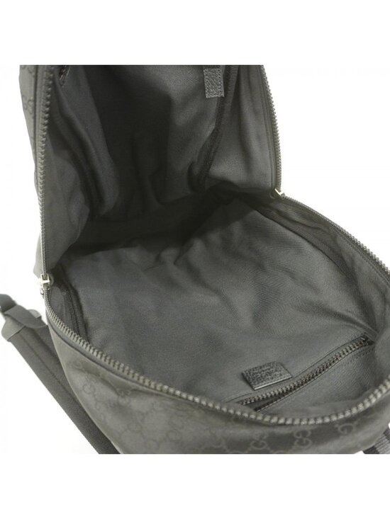 Gucci Backpack GG Nylon Black Silver main image 4